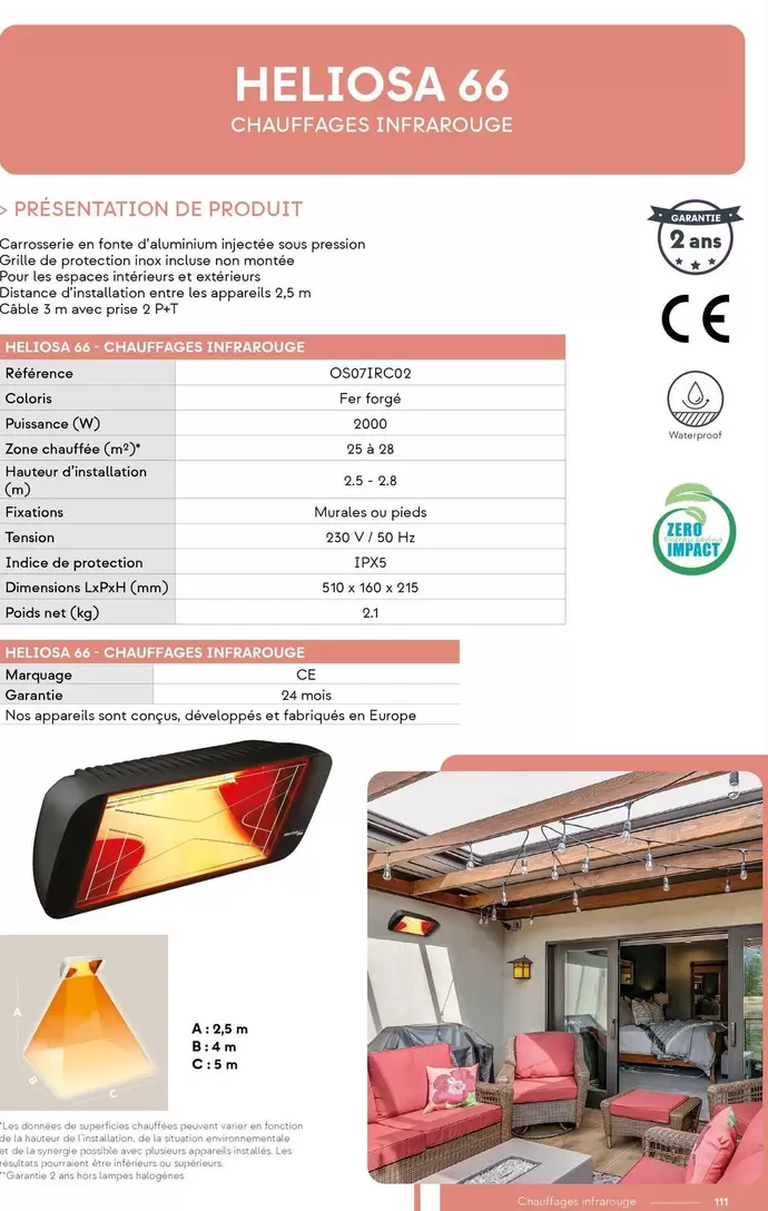 Chauffages Infrarouge offre sur Yesss Electrique