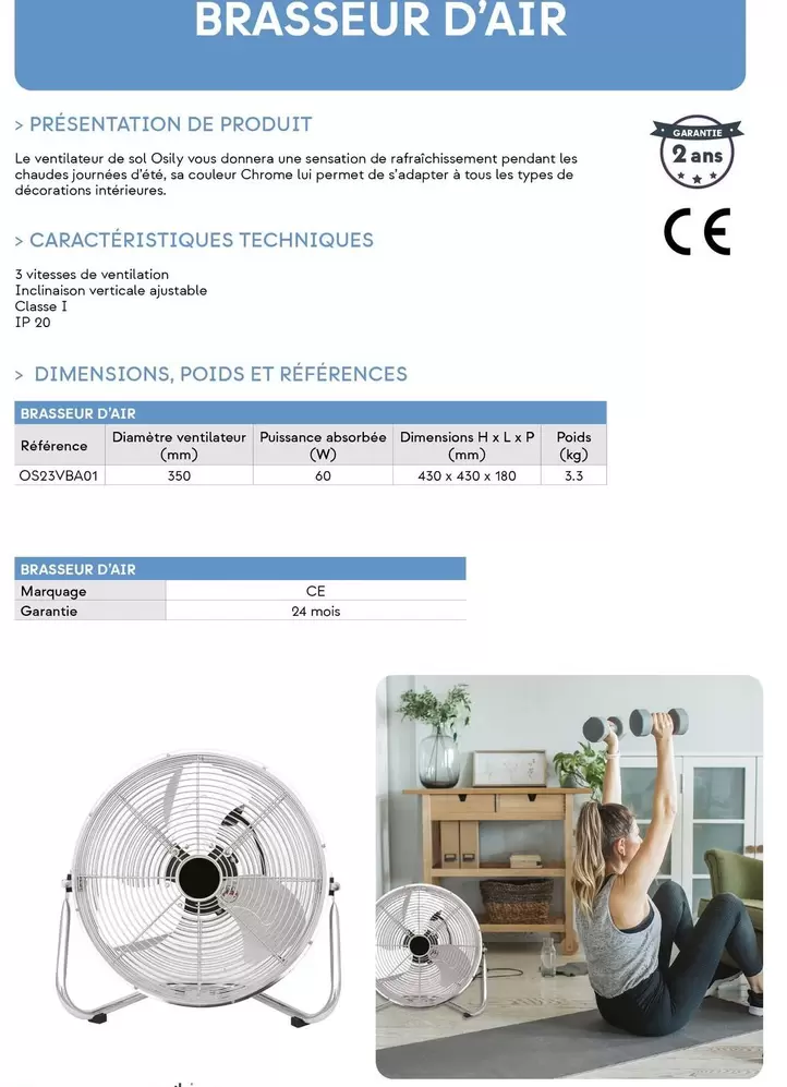 Brasseur D'Air offre sur Yesss Electrique