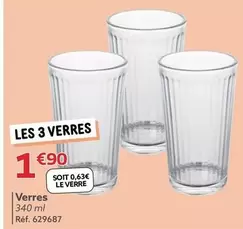 Verres offre à 1,9€ sur Gifi
