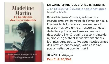 La Vie - La Gardienne Des Livres Interdits offre à 20,9€ sur France Loisirs