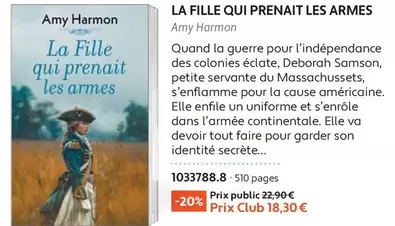 La Fille Qui Prenait Les Armes offre à 18,3€ sur France Loisirs