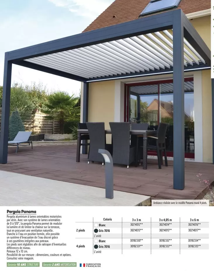 Pergola Panama offre sur Gedimat