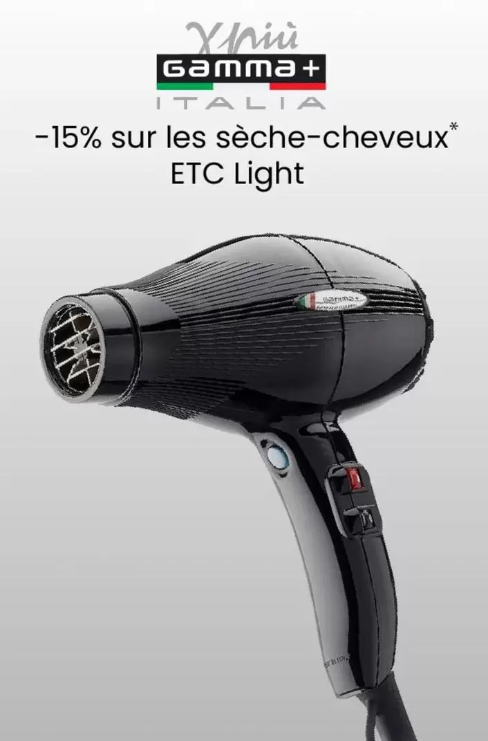 -15% Sur Les Sèche-cheveux Etc Light offre sur La Boutique du Coiffeur