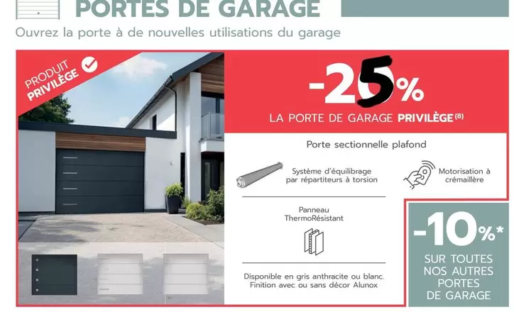  La Porte De Garage Privilège offre sur Monsieur Store