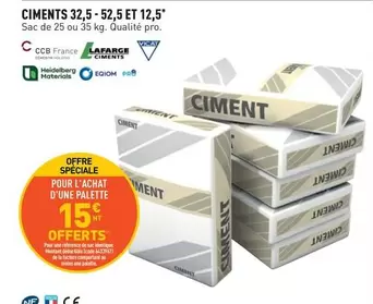 Palette - CIMENT 32,5 offre à 15€ sur Point P