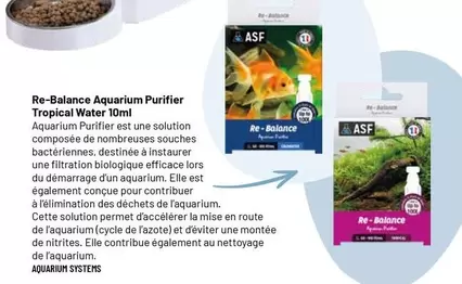 Re-balance Aquarium Purifier Tropical Water 10ml offre sur VillaVerde