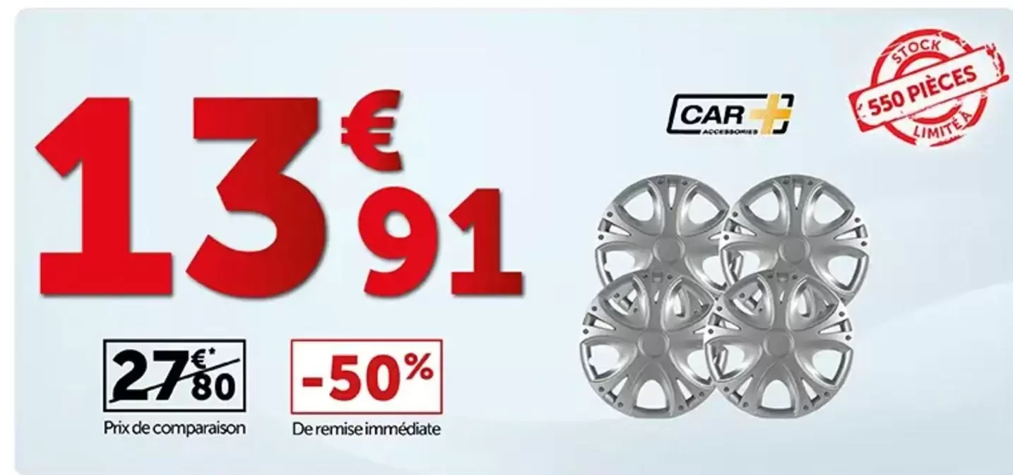 Lot De 4 Enjoliveurs 14" Comfry Car+ offre à 13,91€ sur Roady