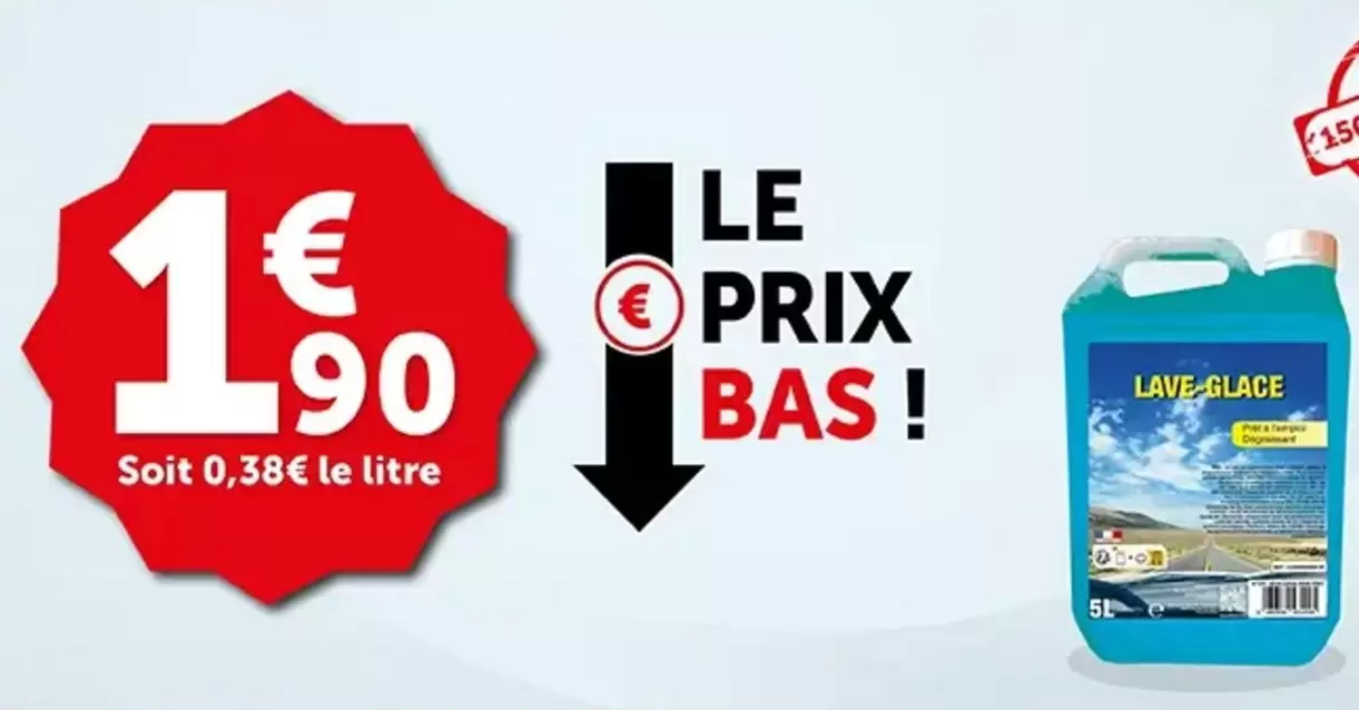 Lave-Glace offre à 1,9€ sur Roady