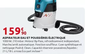 Makita - Aspirateur Eau Et Poussières Électrique offre à 159,9€ sur Rural Master