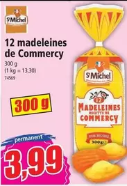 St michel - 12 Madeleines De Commercy offre à 3,99€ sur Norma