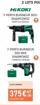 Hikoki - Perfo Burineurs Sds + Dh26pcwsz   offre à 375€ sur Loxam