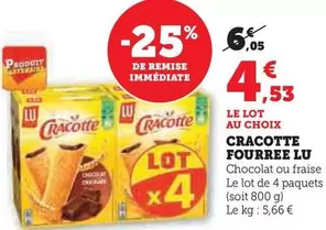 Lu - Cracotte Fourree offre à 4,53€ sur Hyper U