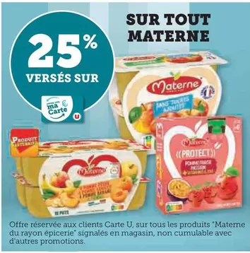 Materne - Sur Tout offre sur Super U