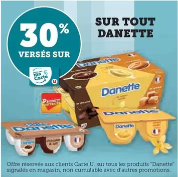 Danone - Sur Tout Danette offre sur Super U