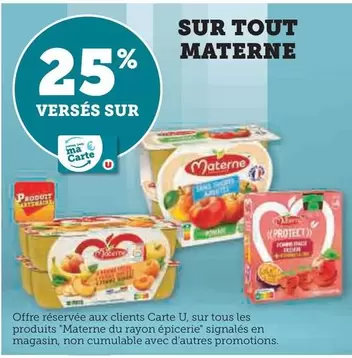 Materne - Sur Tout offre sur Super U