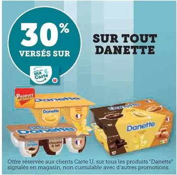 Danone - Sur Tout Danette offre sur Super U