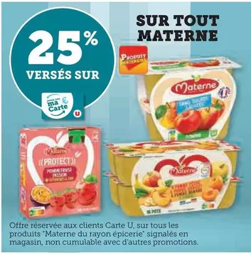 Materne  offre sur Super U