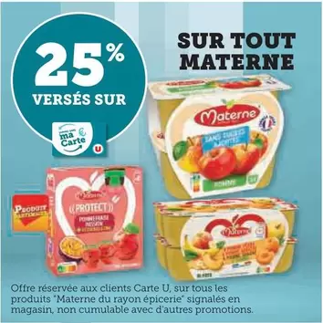 Materne - Sur Tout offre sur Super U