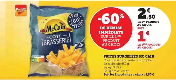 McCain - Frites Surgelees offre à 2,5€ sur Super U