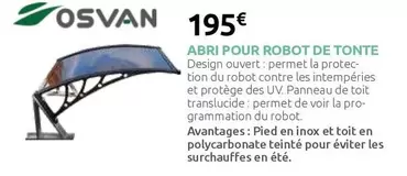 Abri Pour Robot De Tonte offre à 195€ sur Verts Loisirs