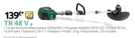 TR 48 V offre à 139€ sur Verts Loisirs