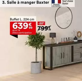 Lalle À Manger Baxter offre à 639,99€ sur BUT