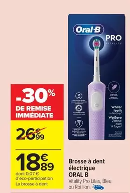 Oral-B - Brosse À Dent Électrique offre à 18,89€ sur Carrefour Market