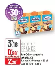 Bridélice - Ma Crème Anglaise offre à 3,16€ sur G20