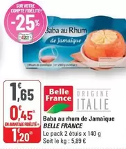 Belle France - Baba Au Rhum De Jamaïque offre à 1,65€ sur G20