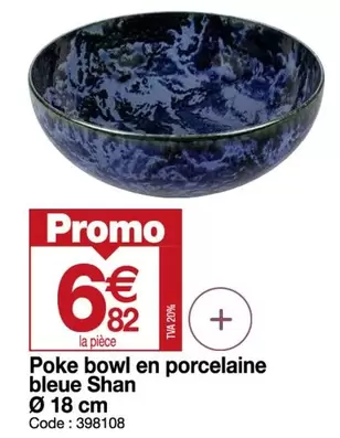 Promo - Poke Bowl En Porcelaine Bleue Shan offre à 6,82€ sur Promocash