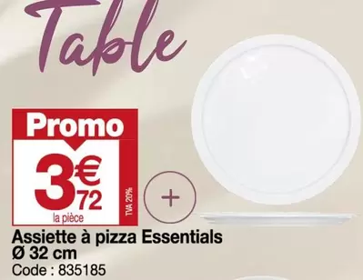 Promo - Assiette À Pizza Essentials Ø 32 Cm offre à 3,72€ sur Promocash