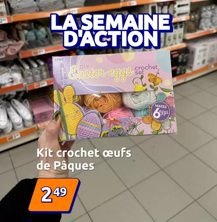 Kit Crochet Oeufs De Pâques offre à 2,49€ sur Action