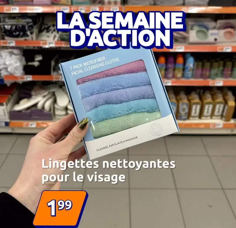 Lingettes Nettoyantes Pour Le Visage offre à 1,99€ sur Action