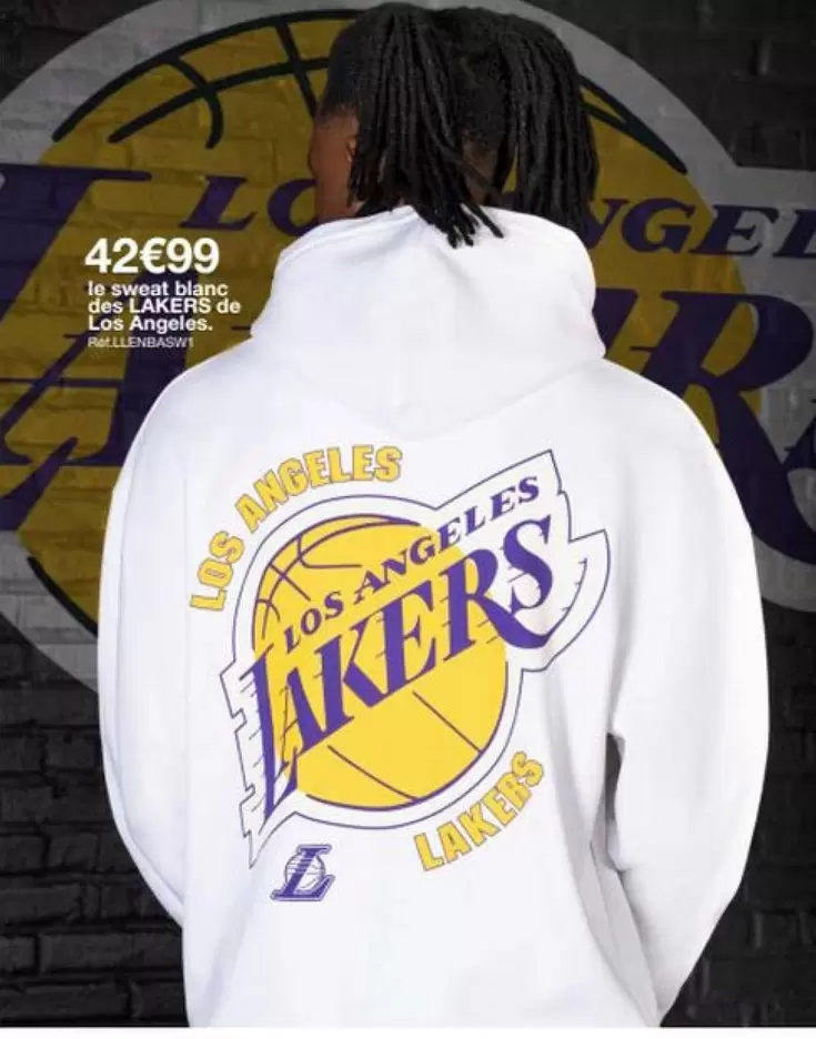 Lakers - Le Sweat Blanc De Los Angeles offre à 42,99€ sur Celio