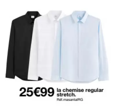 La Chemise Regular Stretch offre à 25,99€ sur Celio