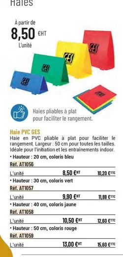  Ges - Haie PVC offre à 8,5€ sur Casal Sport