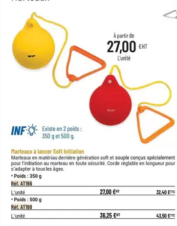 Marteaux À Lancesif Soft Initiation offre à 27€ sur Casal Sport