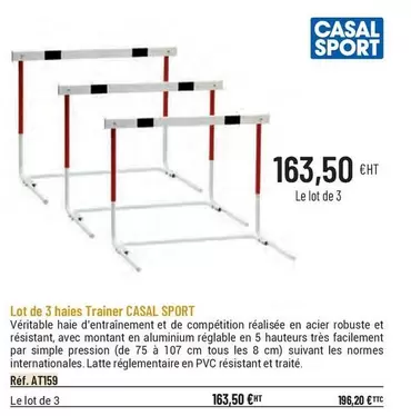 Casal Sport - Lot De 3 Haies Trainer offre à 163,5€ sur Casal Sport