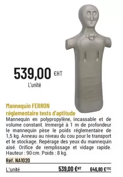 Mamnequin Ferron offre à 539€ sur Casal Sport