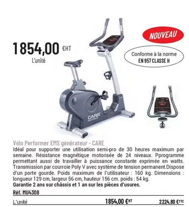Vélo Performer Ems Générateur-Care offre à 1854€ sur Casal Sport