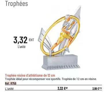 Trophées Résine D'athlétisme offre à 3,32€ sur Casal Sport