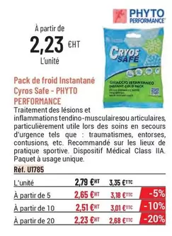 Pack De Froid Instantané Cyros Safe offre à 2,23€ sur Casal Sport