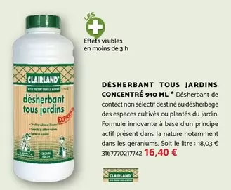 Désherbant Tous Jardins Concentré 910 Ml offre à 16,4€ sur Bricomarché