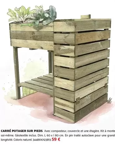 Dim - Carré Potager Sur Pieds offre à 59€ sur Bricomarché