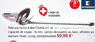Taille-haie A Batterie Ht 18 V. Longugue De Lamiet offre à 59,99€ sur Bricomarché