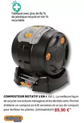 Hozelock - Composteur Rotatif 2 En 1 L La Meilleure Façon offre à 89,9€ sur Bricomarché