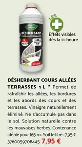 Désherbant Cours Allées Terrasses offre à 7,95€ sur Bricomarché