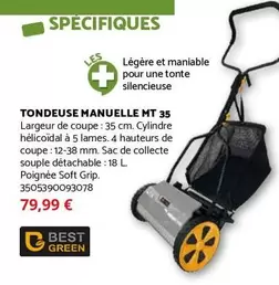 Tondeuse Manuelle Mt 35 offre à 79,99€ sur Bricomarché