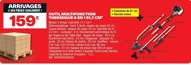 Essence - Outil Multifonction Thermique 6 En 1 15,7 Cm offre à 159€ sur Brico Dépôt