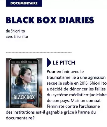 Black Box Diaries offre sur UGC